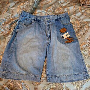 Azzure' Mens Denim Shorts size 40w 13''L baggy fit shorts